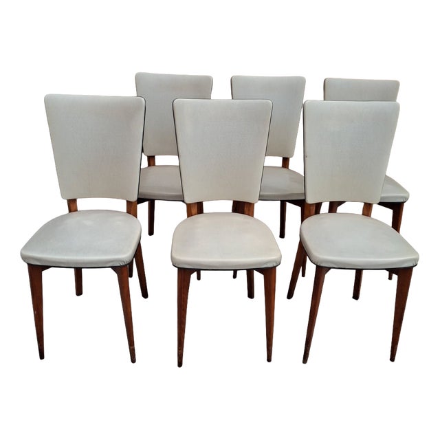 Mid-Century Modern Scandinavian Chairs, 1950s, Set of 6 For Sale
