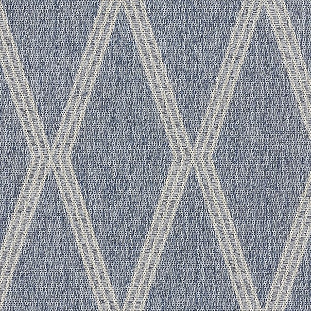 Blue Momeni Contemporary Indoor/Outdoor Hampton Inlet Rug in Blue, 9' x 12' For Sale - Image 8 of 9