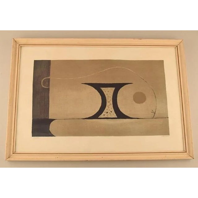 Jean Piaubert (1900-2002), well listed French artist. Color lithography. 1960s. Number 80/150. Visible dimensions: 49 x 29...