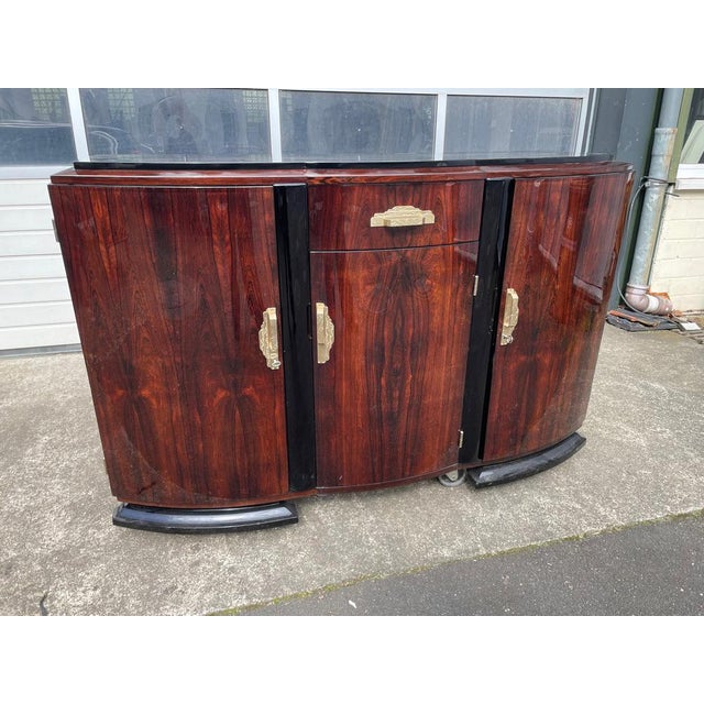 Art Deco French Sideboard in Macassar, 1930s For Sale - Image 4 of 14