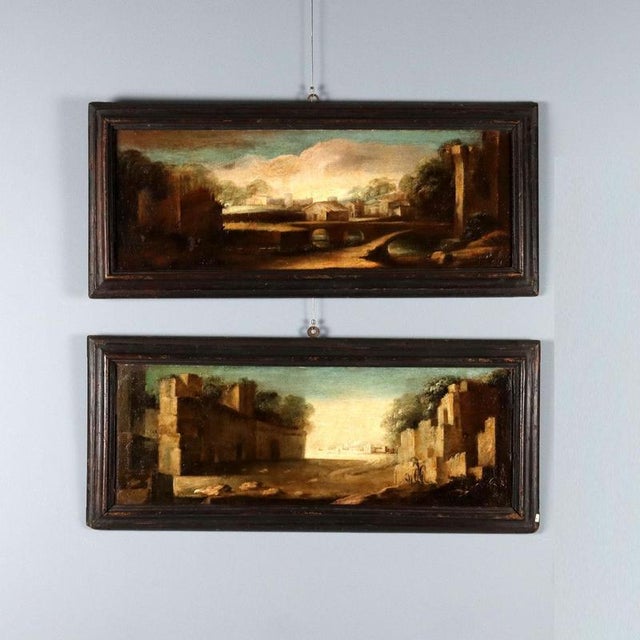 Northern Italian School, Landscape Paintings, 18th Century, Oil on Canvas For Sale - Image 16 of 16