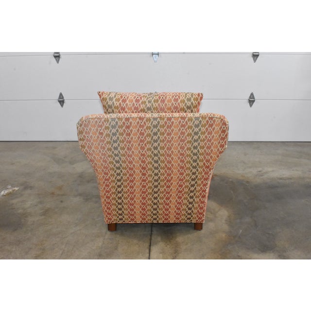 Textile Century Furniture Striped Lounge Chair For Sale - Image 7 of 12