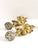Bring a touch of elegance to your windows with this substantial pair of vintage gilt metal curtain tiebacks featuring...