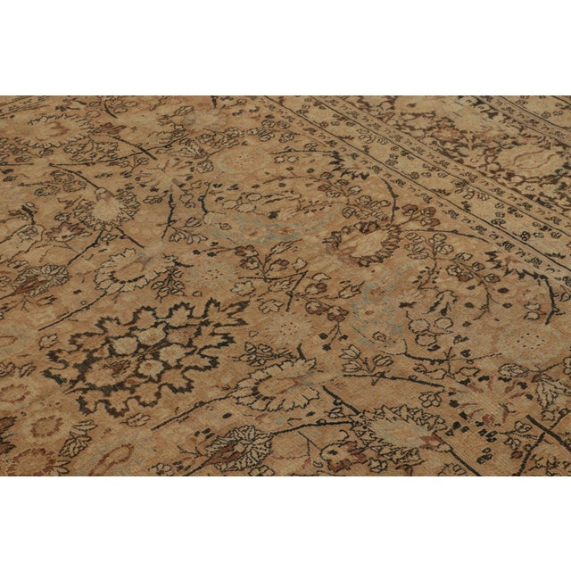 Rug & Kilim Antique Doroksh Persian Rug With Beige-Brown Floral Patterns, From Rug & Kilim For Sale - Image 4 of 8
