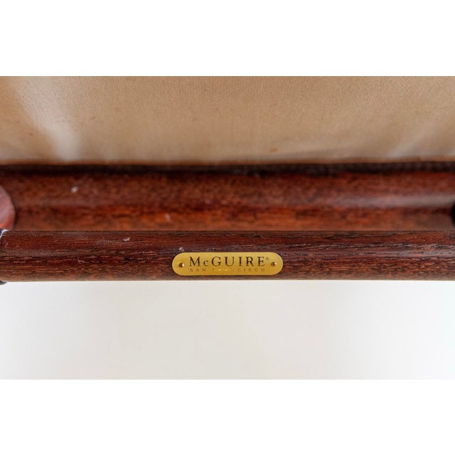 Brown 1970's McGuire Director's X-Chair in Leather For Sale - Image 8 of 10