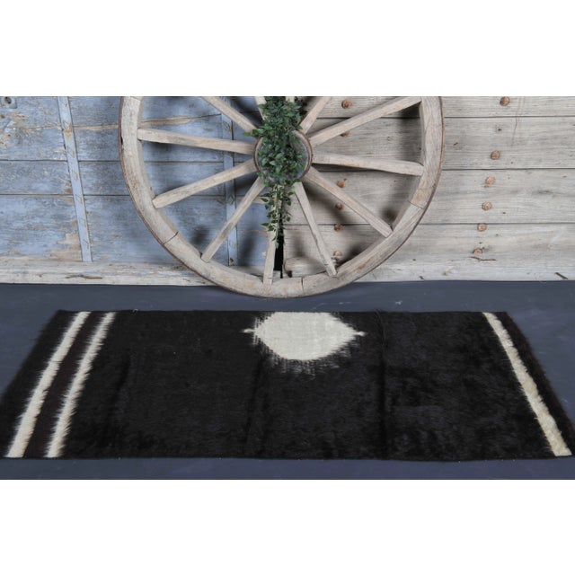 Traditional Vintage Turkish Hand-Knotted Wool Cotton Brown Kilim Runner Rug For Sale - Image 3 of 9