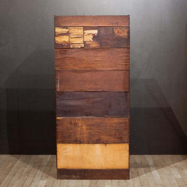Monumental Mahogany Yawman and Erbe 15 Drawer Modular File Cabinet c.1910 For Sale - Image 18 of 18