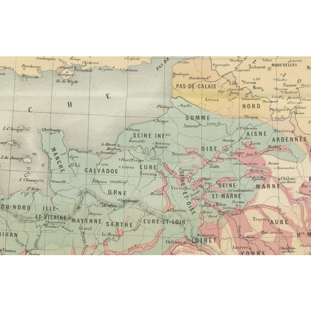19th Century Antique Map of France with Wine, Cider and Beer Regions, Vienna, 1873 For Sale - Image 5 of 12