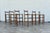 Mid-Century Modern 1970s Set of 6 Danish Modern Style Solid Wood Bar Stools With Woven Rush Seats For Sale - Image 3 of 12