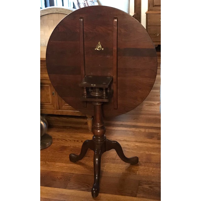 Ethan Allen Court Cherry Tilt Top Table Chairish