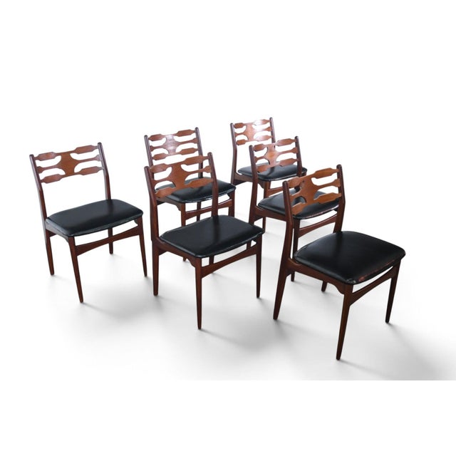 1960s Set of Six Danish Modern Dining Chairs in Teak For Sale - Image 13 of 13
