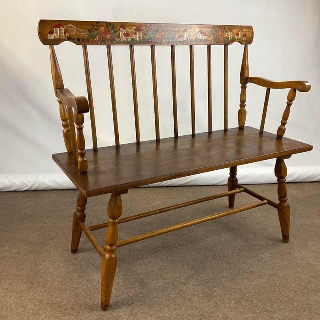 Vintage Home is pleased to present this Arts & Crafts style Spindle back Bench. It’s crafted from pine and features a...
