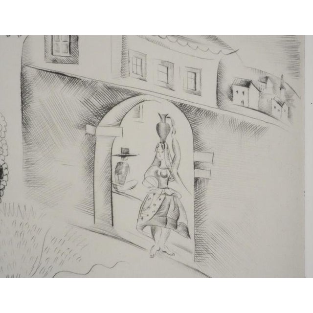 Modern Mily Possoz, Three Gallant Women, Original Signed Engraving For Sale - Image 3 of 9