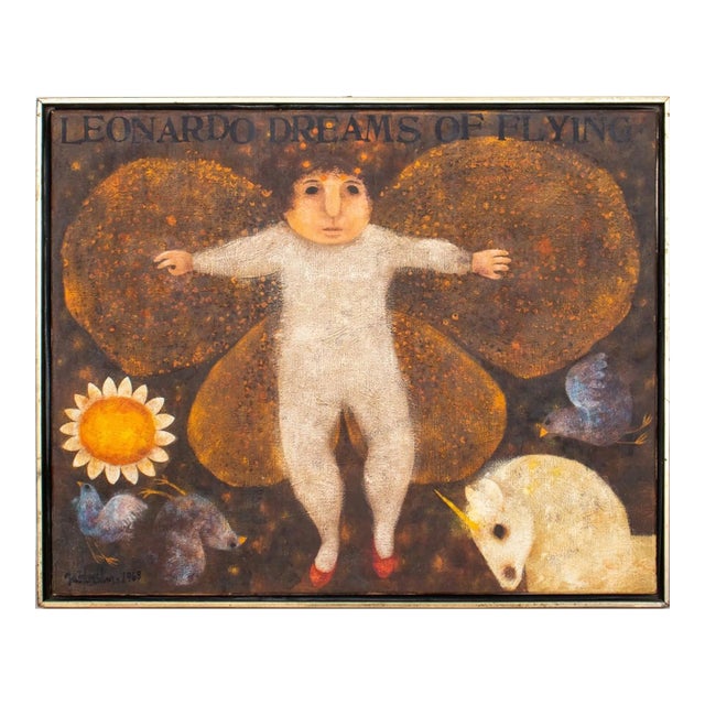 Carol Jablonski "Leonardo" Casein on Canvas For Sale