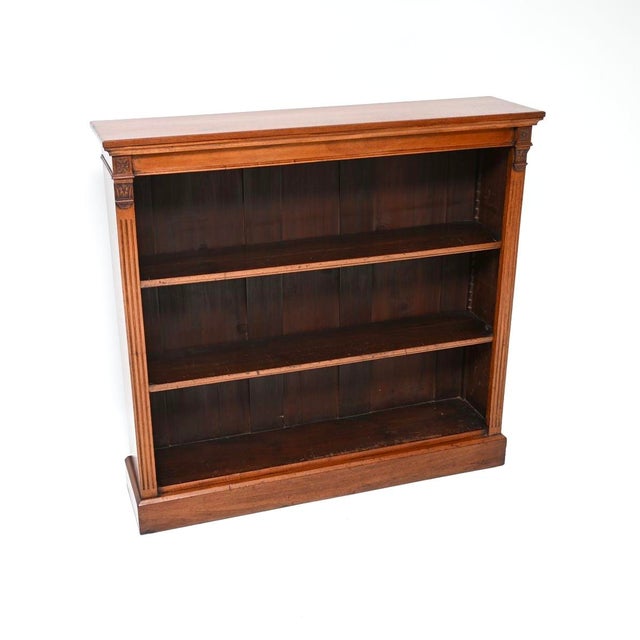 Antique Victorian Open Bookcase, 1880 For Sale - Image 9 of 9