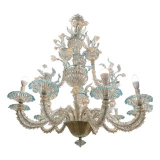 Majestic Rezzonico Murano Chandelier, 1960 For Sale