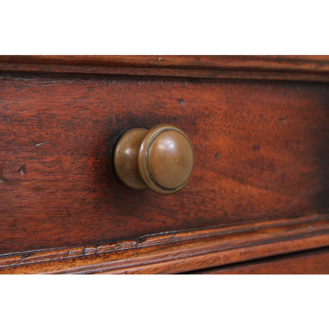 Mahogany 2 Drawer Marble Top Console Table For Sale - Image 13 of 17