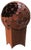 Stefan Traloc, Globe with Angled Pedestal, 2021, Corten Steel For Sale