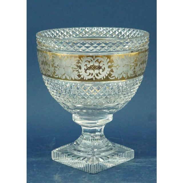 Vintage Crystal Cup Vase by Val Saint Lambert Factory, 1940s For Sale - Image 6 of 18