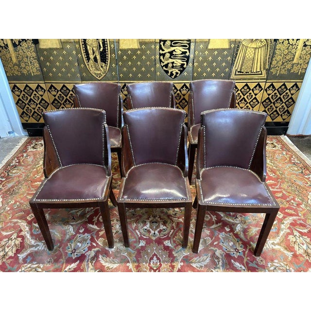 Period: 20th century Style: Art Deco Condition: Excellent condition Material: Leather Width: 44Height: 82Depth: 40...