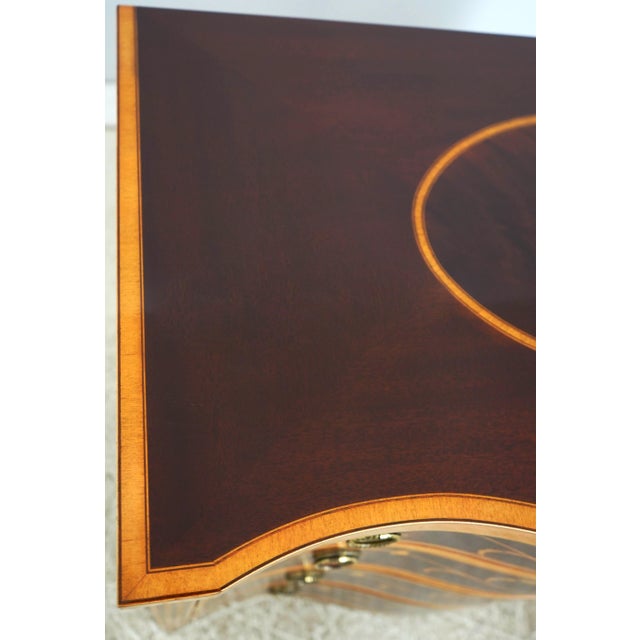 Baker Colonial Williamsburg Mahogany Bow Front Chest For Sale - Image 14 of 18