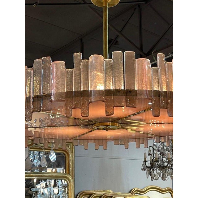Modern Murano Disc Chandelier For Sale - Image 4 of 8