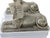 Impressive Large Pair Antique Sphinxes of Weathered White Marble on Custom Wood Bases For Sale - Image 12 of 14