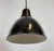 1950s Small Industrial Black Enamel Pendant Lamp, 1950s For Sale - Image 5 of 14