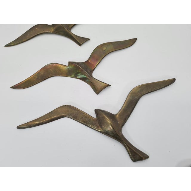 Vintage Norwegian Wall Decorations in Brass, 1960s, Set of 5 For Sale - Image 6 of 9