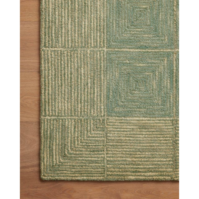2020s Chris Loves Julia x LoloiFrancis Green / Natural 3'-6" x 5'-6" Accent Rug For Sale - Image 5 of 8
