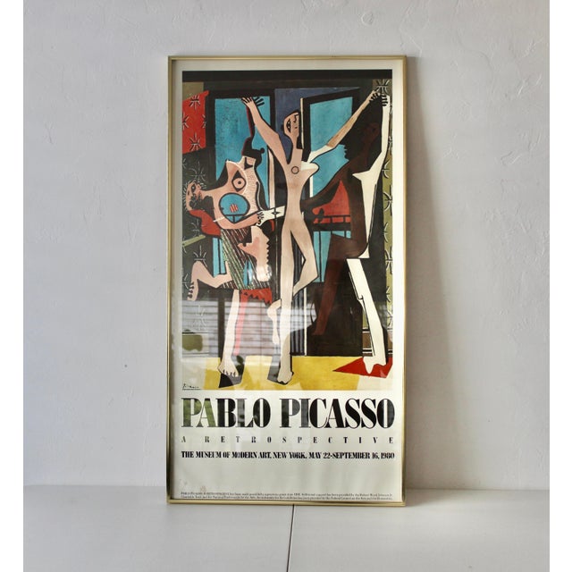 Pablo Picasso Retrospective 1980 Moma New York Vintage Framed Poster For Sale - Image 13 of 13