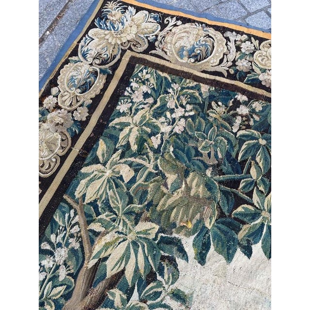 Antique Aubusson Tapestry, 1700s For Sale - Image 9 of 18