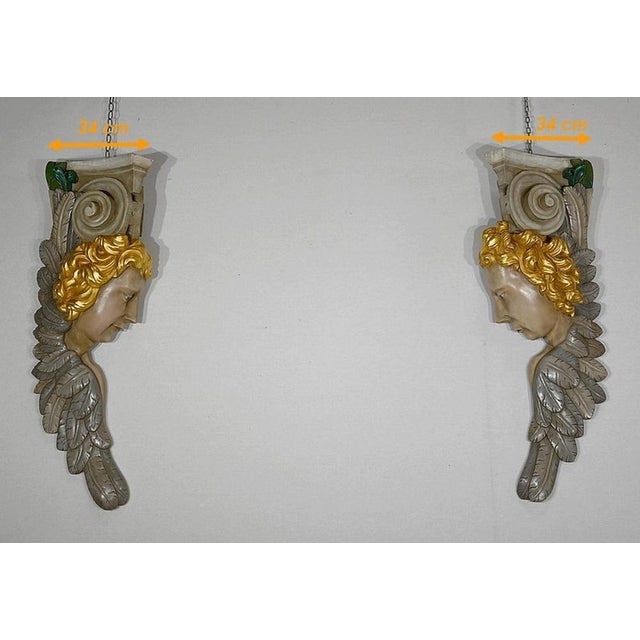Mid-Century Wall Consoles with Seraph Motif, 1950s, Set of 2 For Sale - Image 17 of 17