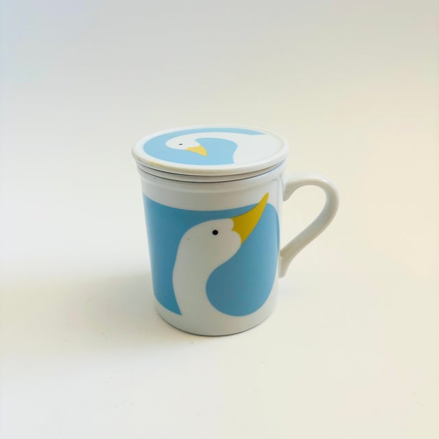 Late 20th Century Vintage Lidded Ceramic Goose Mug by Takahashi, Japan For Sale - Image 5 of 13