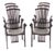 Vintage Postmodern Attributed "Pietro Constantini" for Ello Furniture Set of 6 Dining-Arm Chairs For Sale