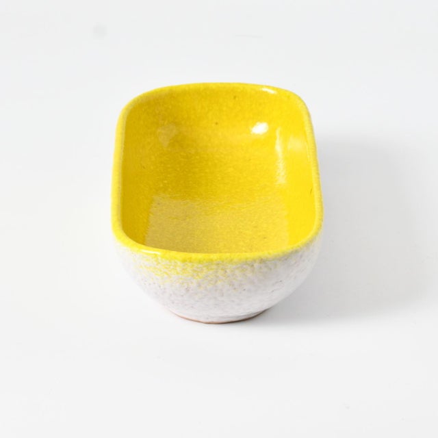 Mid-Century Modern Vintage Italian Yellow Ceramic Dish from Italica Ars, 1960s For Sale - Image 3 of 8