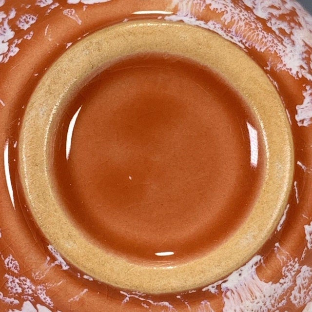Vintage Flambé Glazed Porcelain Teacup – Double Beast-Head Handles For Sale - Image 9 of 9