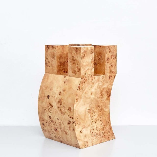 R Limited Edition Vase in Wood and Murano Glass attributed to Ettore Sottsass, 1995 For Sale - Image 3 of 17