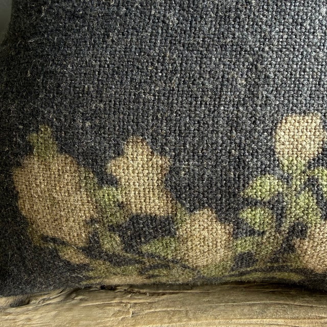 2020s Wabi Sabi French Linen Roses Euro Pillow For Sale - Image 5 of 6