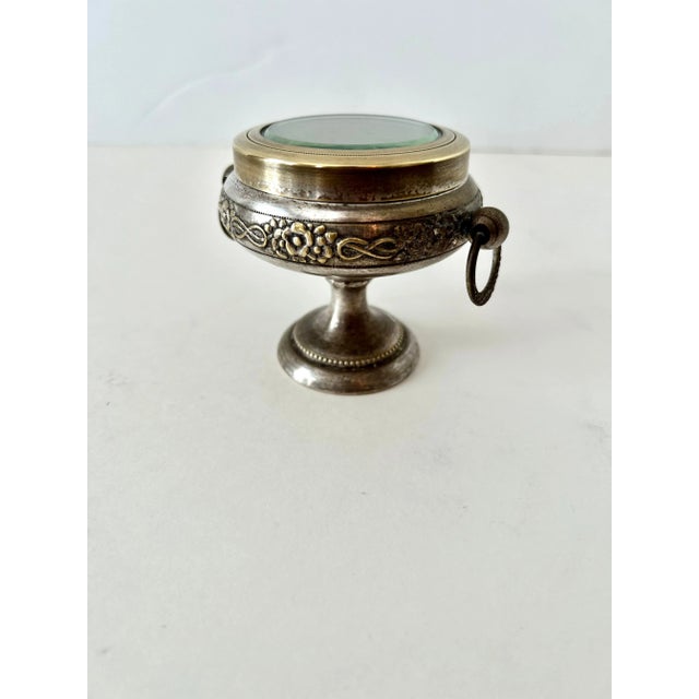 A very nice small pedestaled box with glass lid. Also termed a casket - the piece is a compliment in many settings - a...