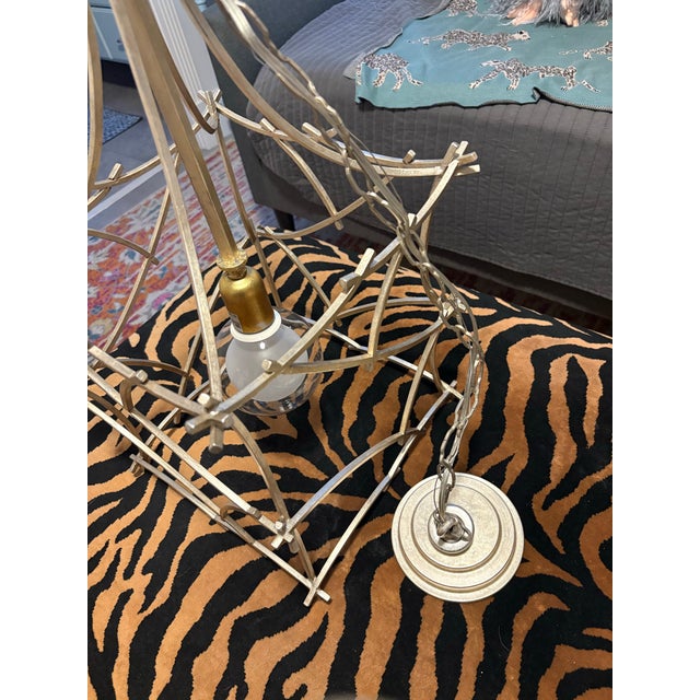 Vintage Hollywood Regency Pagoda Pendant Chandelier For Sale - Image 12 of 12