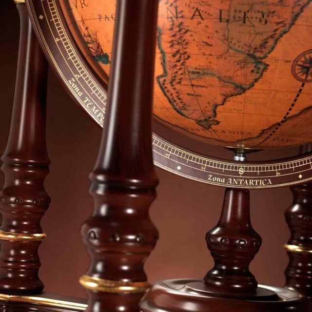 Early 21st Century Aphrodite Globe Bar by Zoffoli Mappamondi For Sale - Image 5 of 8