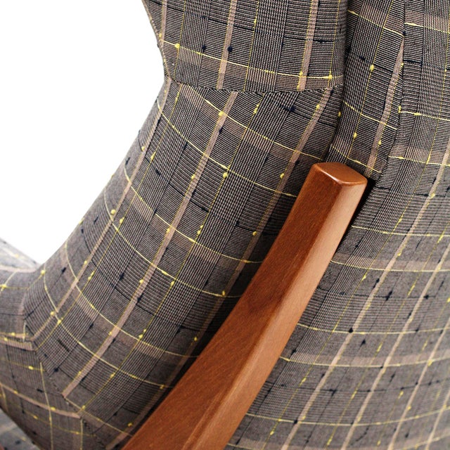 Wood Mid-Century Modern Italian Lounge Chair in Wool and Ash by Franco Albini for Arflex, 1950 For Sale - Image 7 of 9