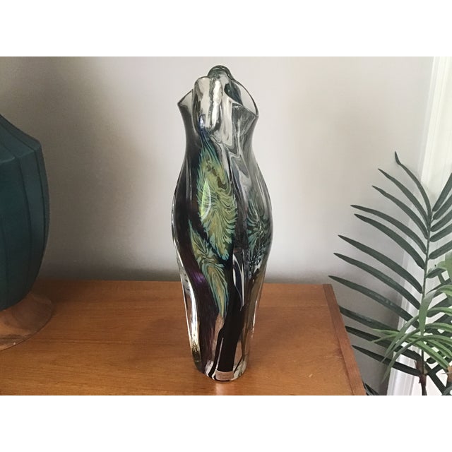 2000 - 2009 2000s Signed David Lotton Art Glass Vase For Sale - Image 5 of 12