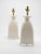 Vintage Lucite & off White Ceramic Large Scale pair of Lamps by Bauer Lamp Company is a stunning addition to any coastal...