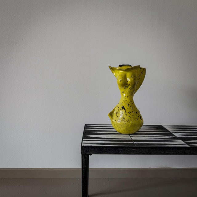 Yellow Yellow Ceramic Vase by Poemu, France 2023 For Sale - Image 8 of 18