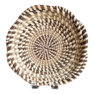 Vintage Charleston Sweetgrass Basket, Gullah Woven Bowl, 11” Diameter