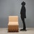Group of four armchairs made in the 2000s, crafted from pressed cardboard with sides covered in Forex. These armchairs...