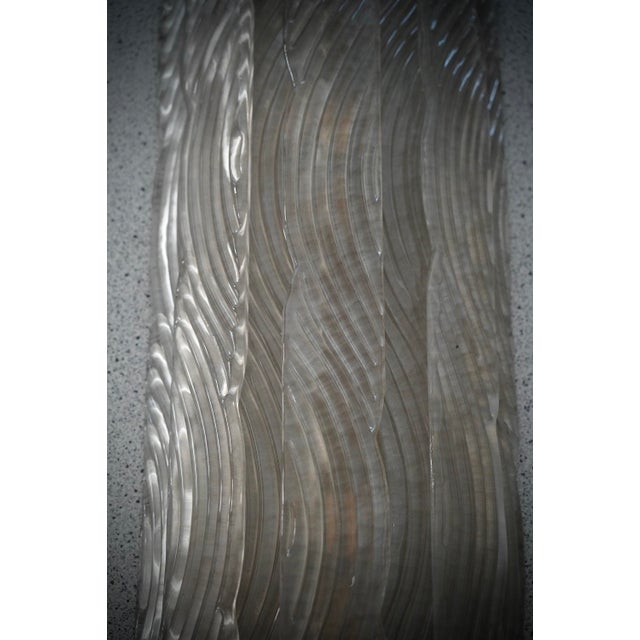 Glass Murano Art Glass Semi Circle Transparent Wall Light, 2000 For Sale - Image 7 of 10
