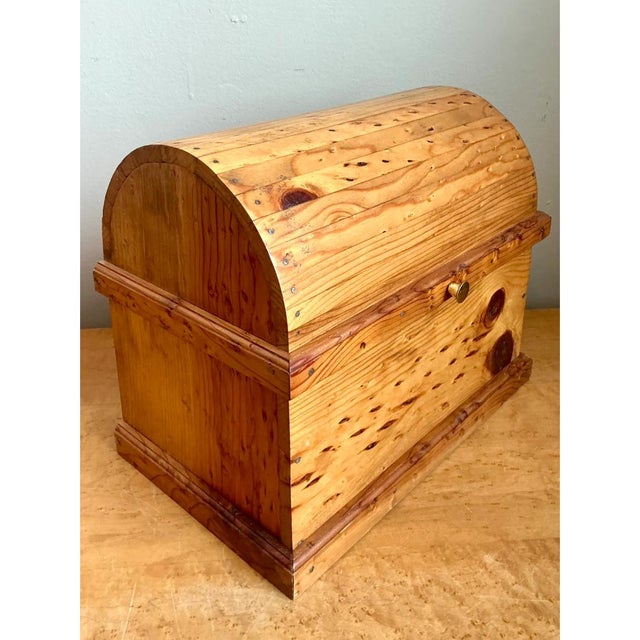 Vintage Wooden Treasure Chest Box For Sale In West Palm - Image 6 of 12